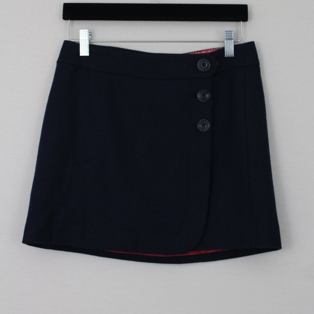 💥⬇️$40 Vineyard Vines Navy Blue Wrap Wool Blend Skirt